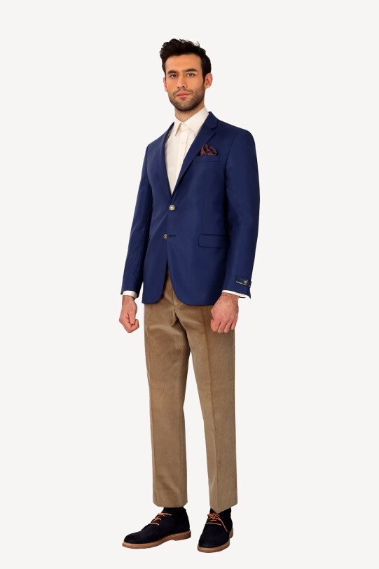 Erkek Parlament Klasik Yünlü Blazer Ceket