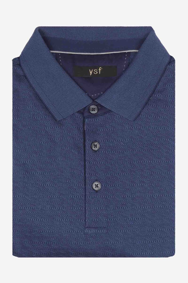 Erkek Parlament Polo Yaka Desenli Klasik Sweatshirt - 3