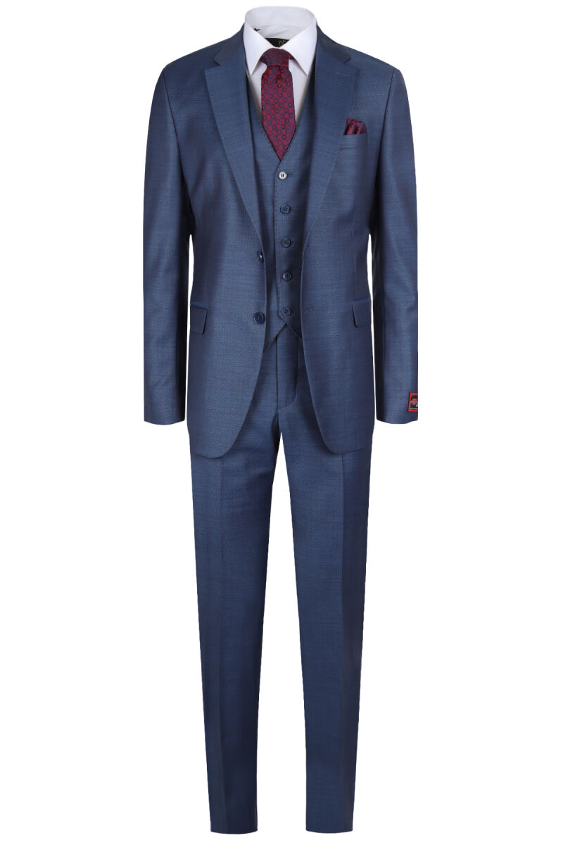 Erkek Parlament Regular Fit Yelekli Takım Elbise - 1