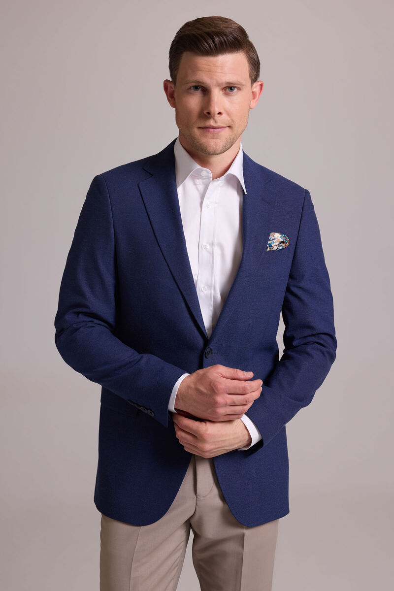 Erkek Parlament Spor Keten Ceket - 1