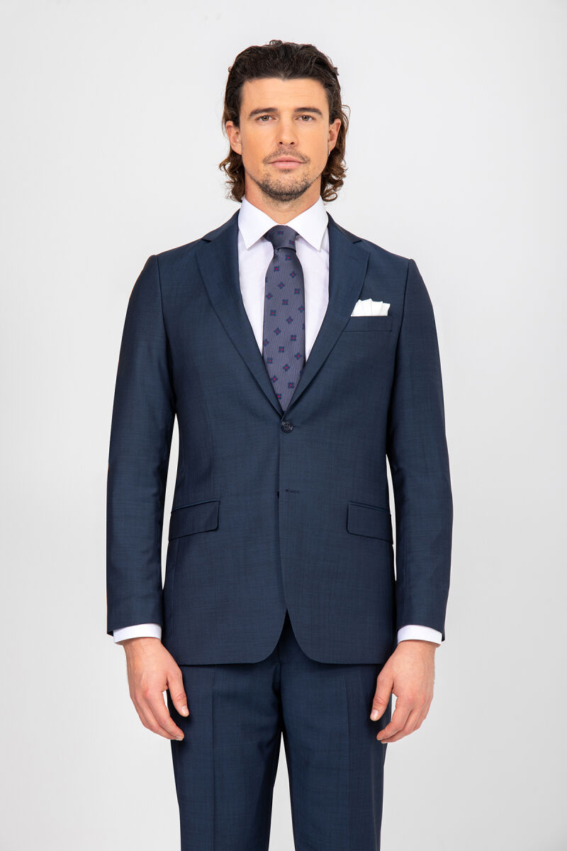 Erkek Petrol Regular Fit Takım Elbise - 3