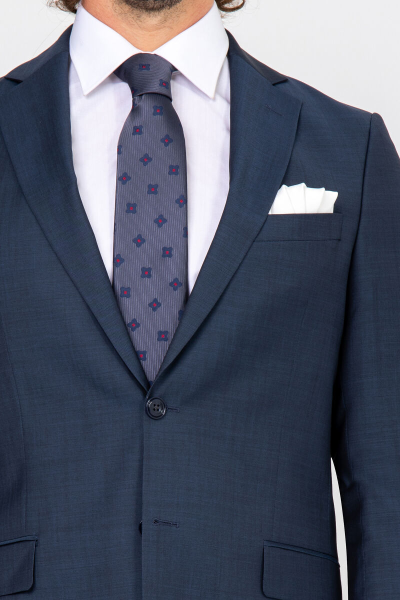 Erkek Petrol Regular Fit Takım Elbise - 4