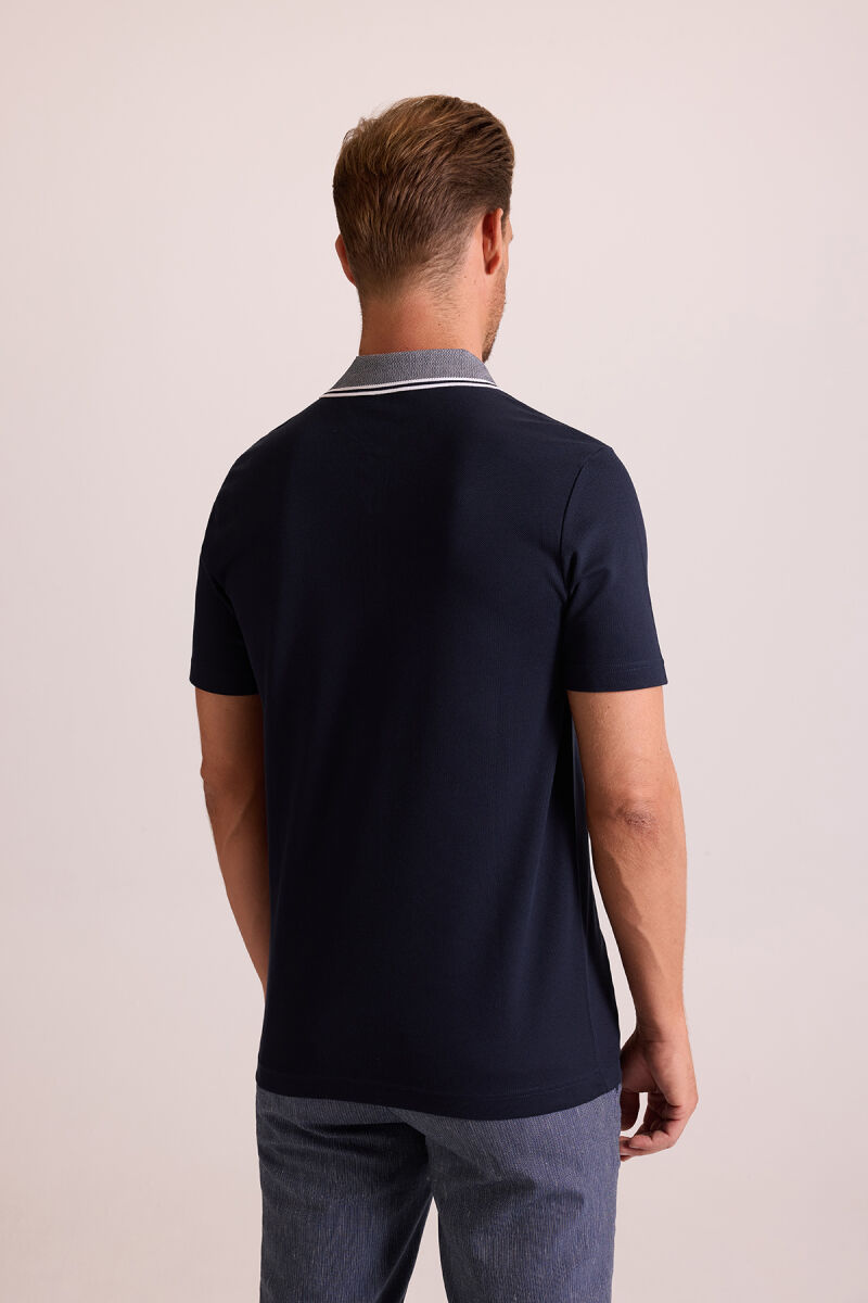 Erkek Lacivert Polo Yaka T-Shirt - 8