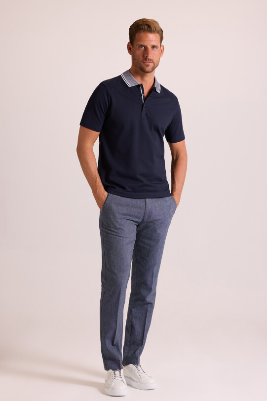 Erkek Lacivert Polo Yaka T-Shirt