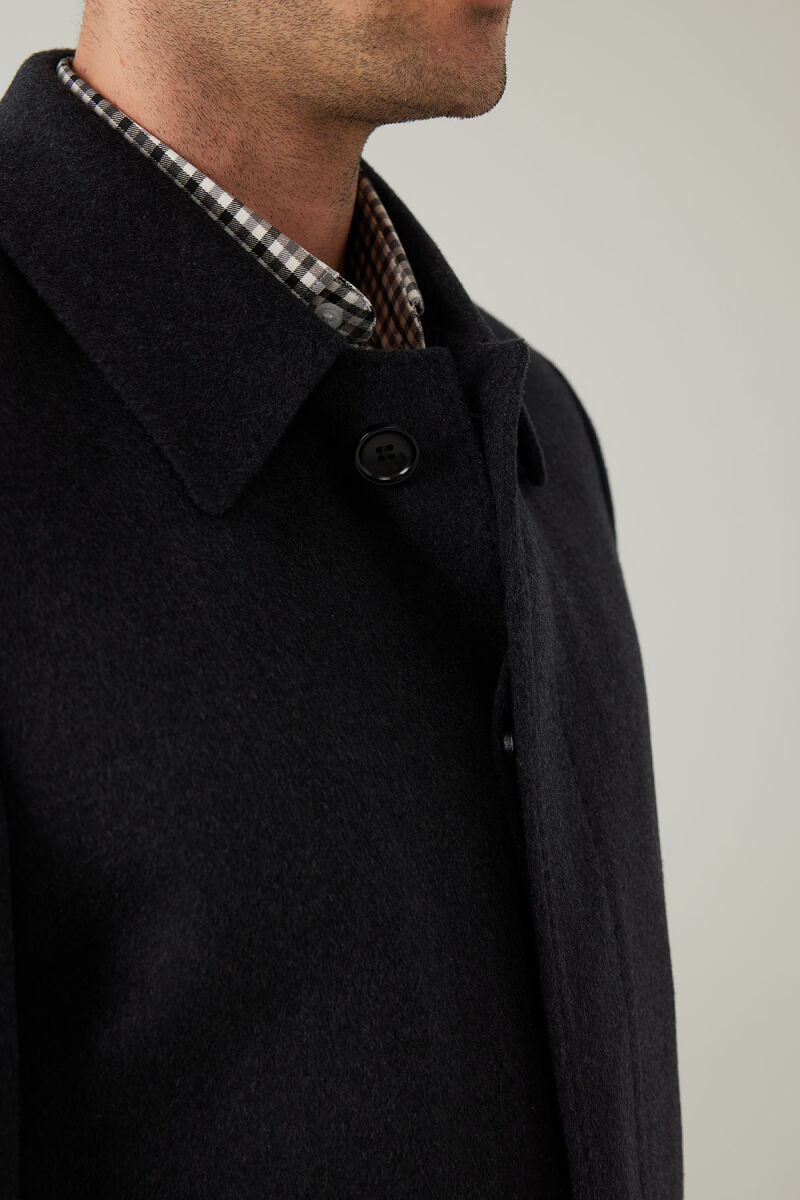 Erkek Füme Regular Fit Kaşmir Kısa Kaban - 6