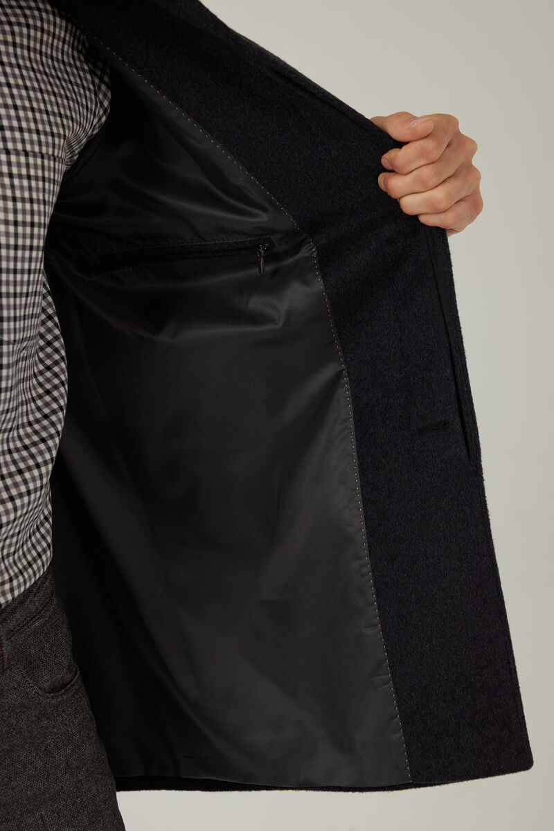 Erkek Füme Regular Fit Kaşmir Kısa Kaban - 7