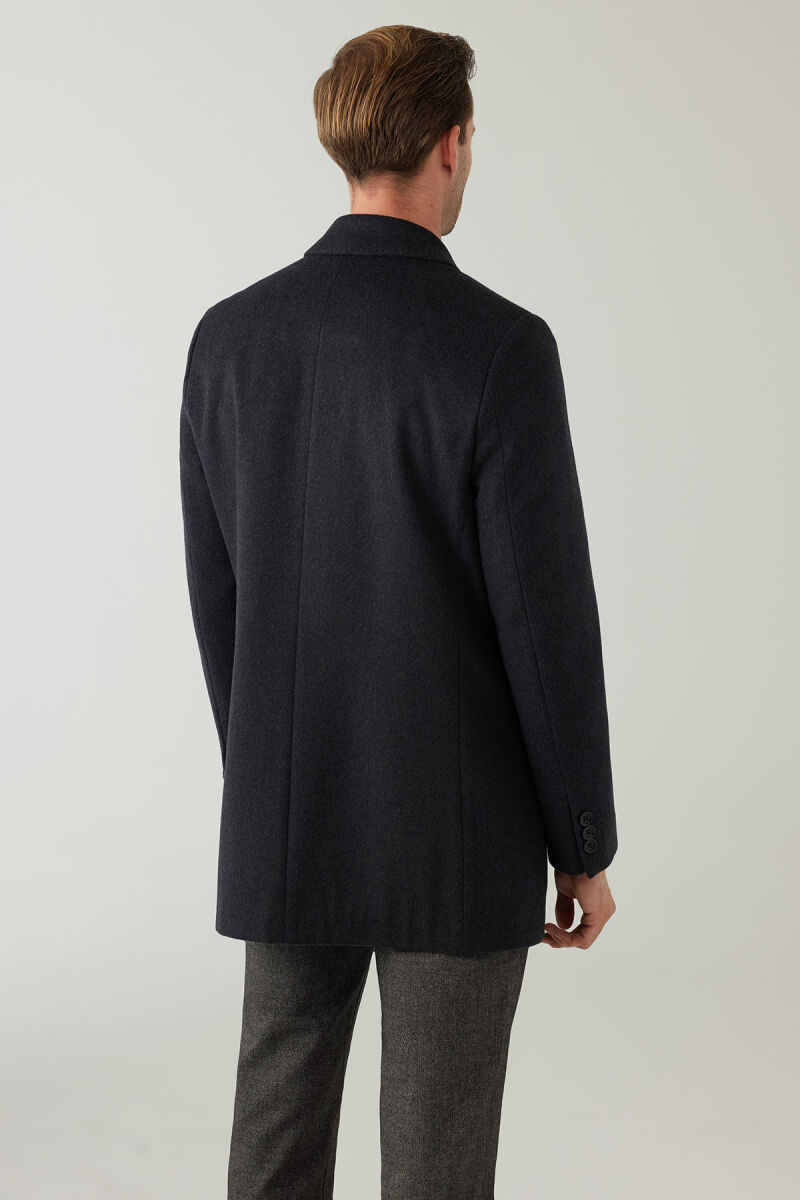 Erkek Füme Regular Fit Kaşmir Kısa Kaban - 8