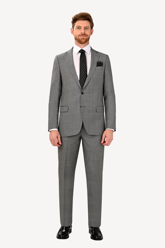 Erkek Regular Fit Klasik Desenli Takım Elbise