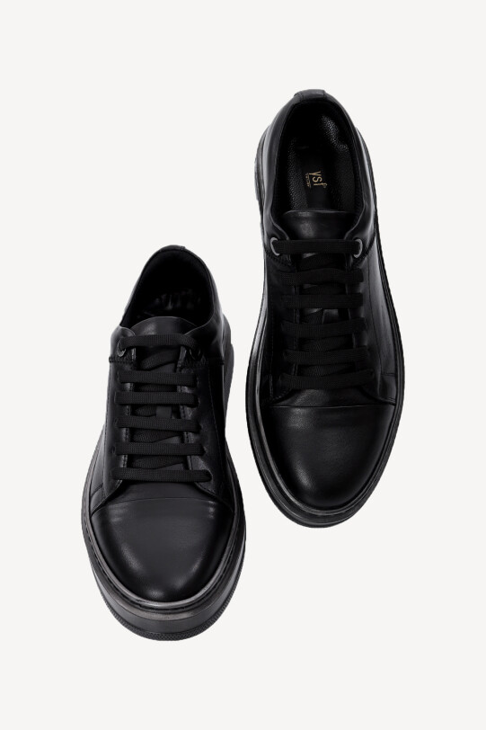 Erkek Siyah Bağcıklı Casual Ayakkabı