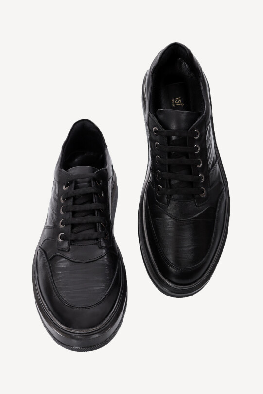 Erkek Siyah Bağcıklı Casual Ayakkabı