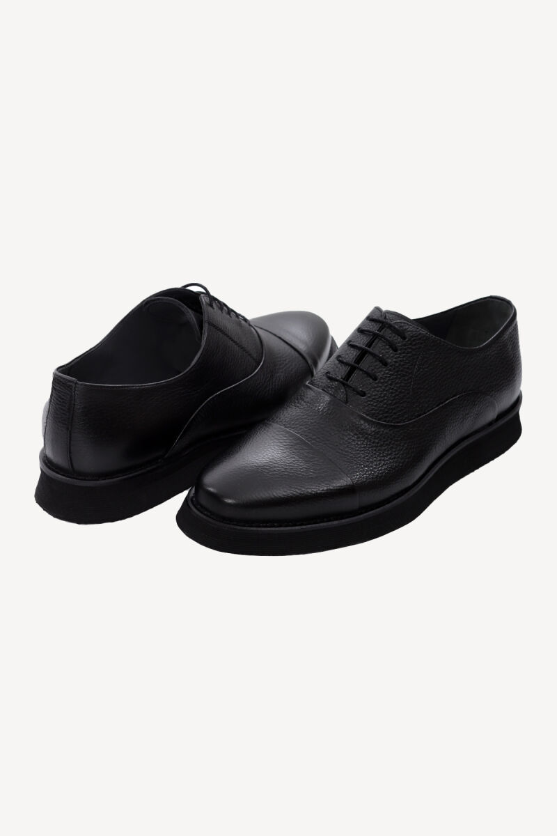 Erkek Siyah Bağcıklı Casual Ayakkabı - 3