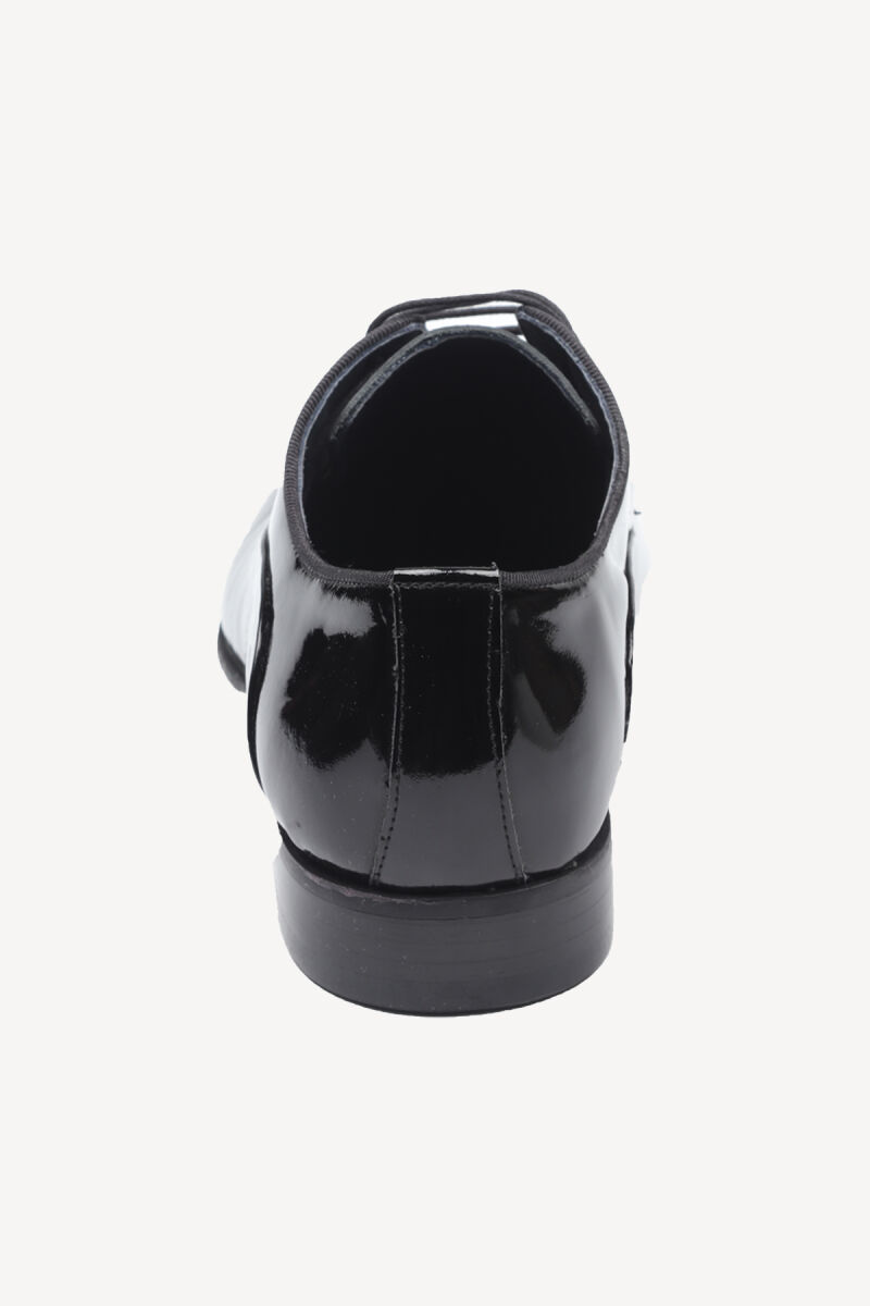 Erkek Siyah Bağcıklı Klasik Rugan Ayakkabı - 3