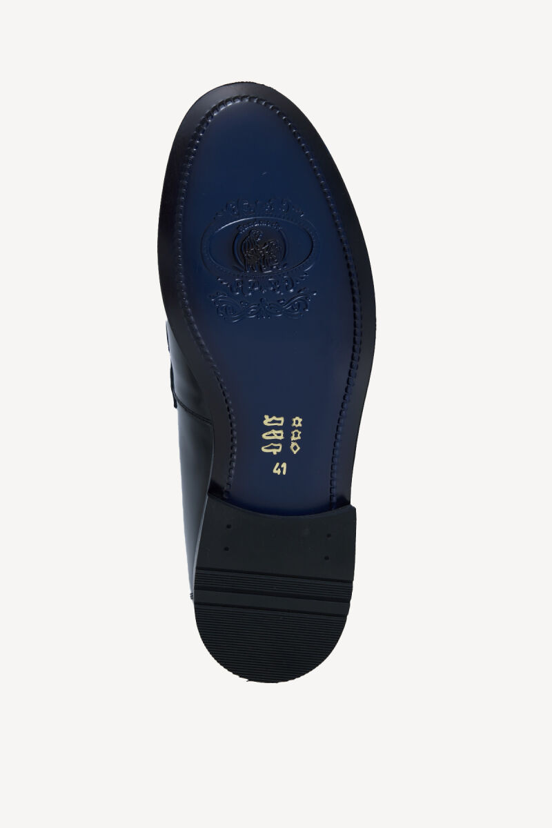 Erkek Siyah Casual Rugan Deri Püsküllü Ayakkabı - 5