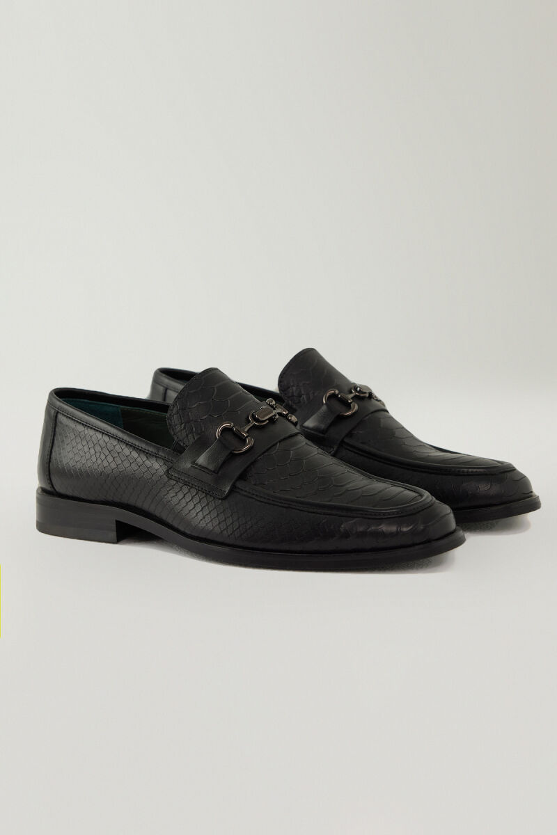 Erkek Siyah Deri Hafif Tabanlı Klasik Loafer - 2