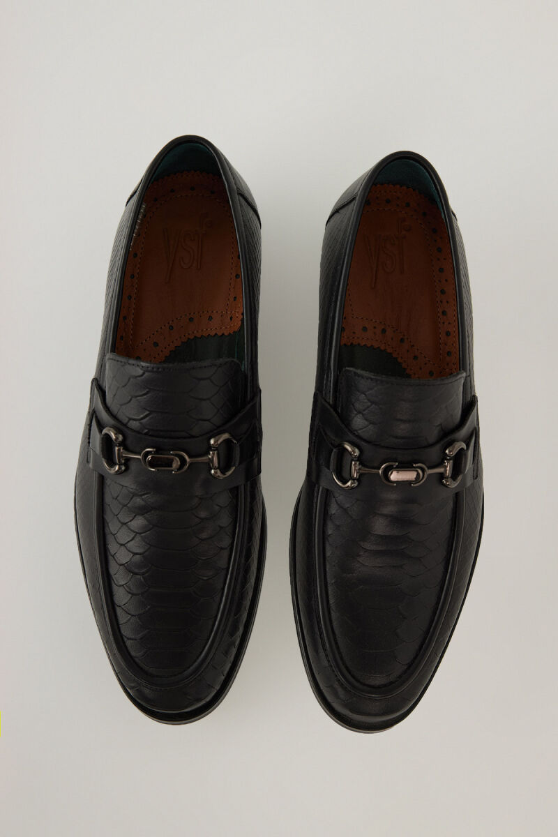 Erkek Siyah Deri Hafif Tabanlı Klasik Loafer - 3