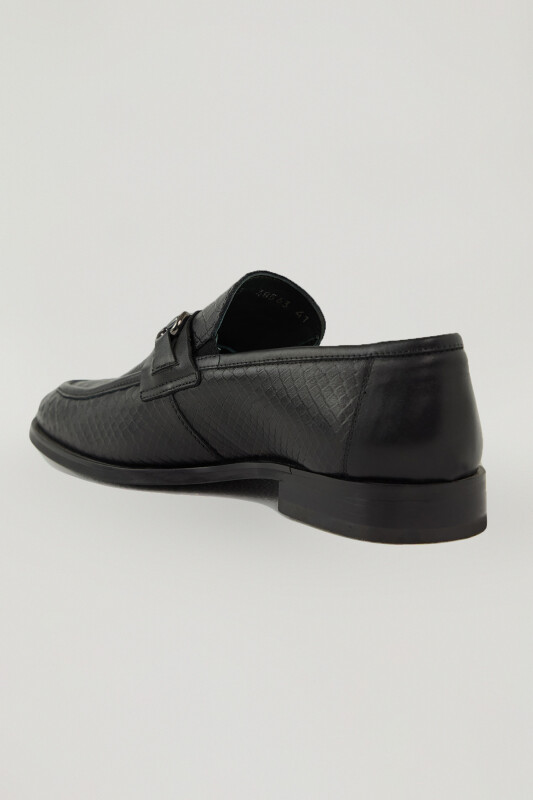 Erkek Siyah Deri Hafif Tabanlı Klasik Loafer
