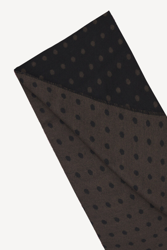 Erkek Siyah Desenli Yünlü Kaşkol - YSF (1)