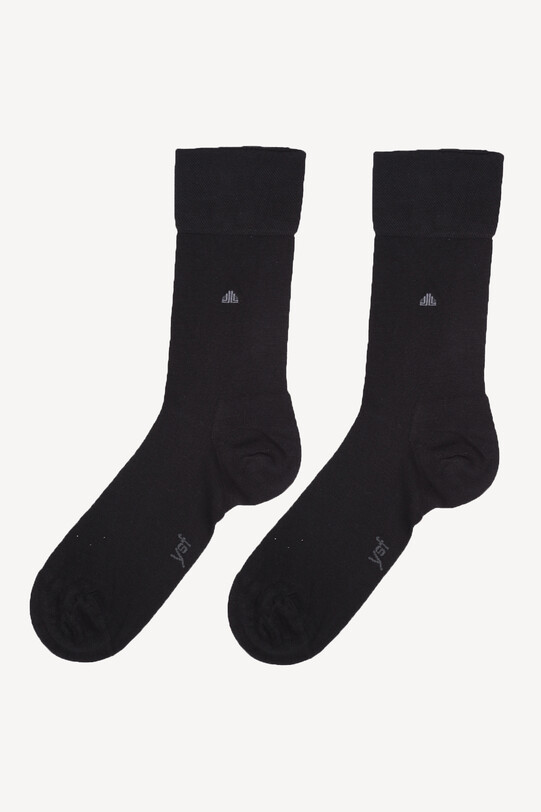 Erkek Siyah Erkek Dikişsiz Bambu Pamuk Çorap - YSF (1)