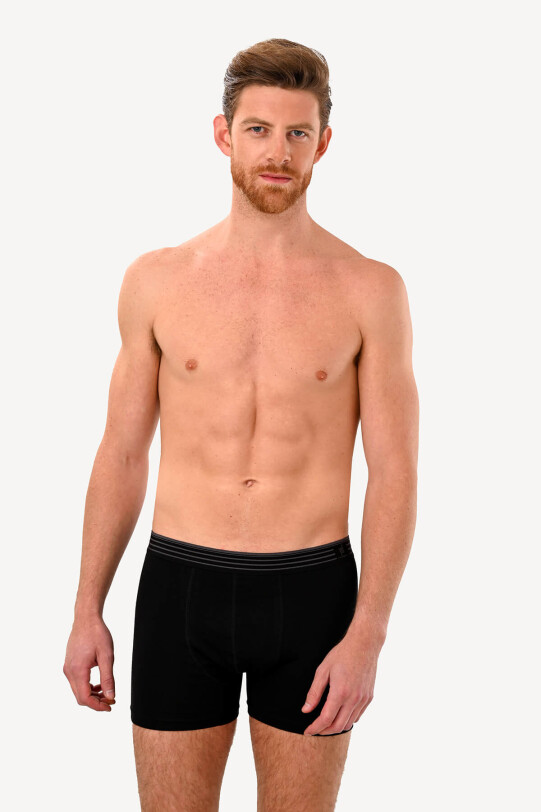 Erkek Siyah Erkek Pamuklu Boxer
