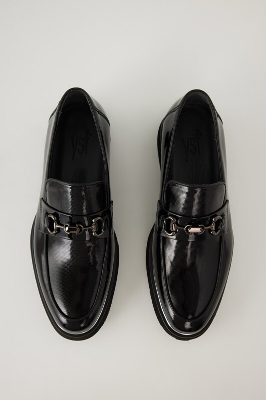 Erkek Siyah Eva Taban Tokalı Rugan Ayakkabı