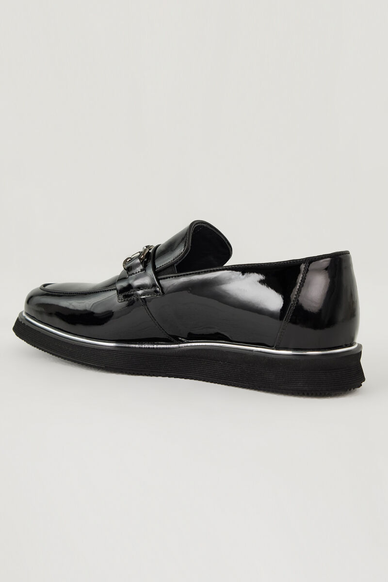 Erkek Siyah Eva Taban Tokalı Rugan Ayakkabı - 4