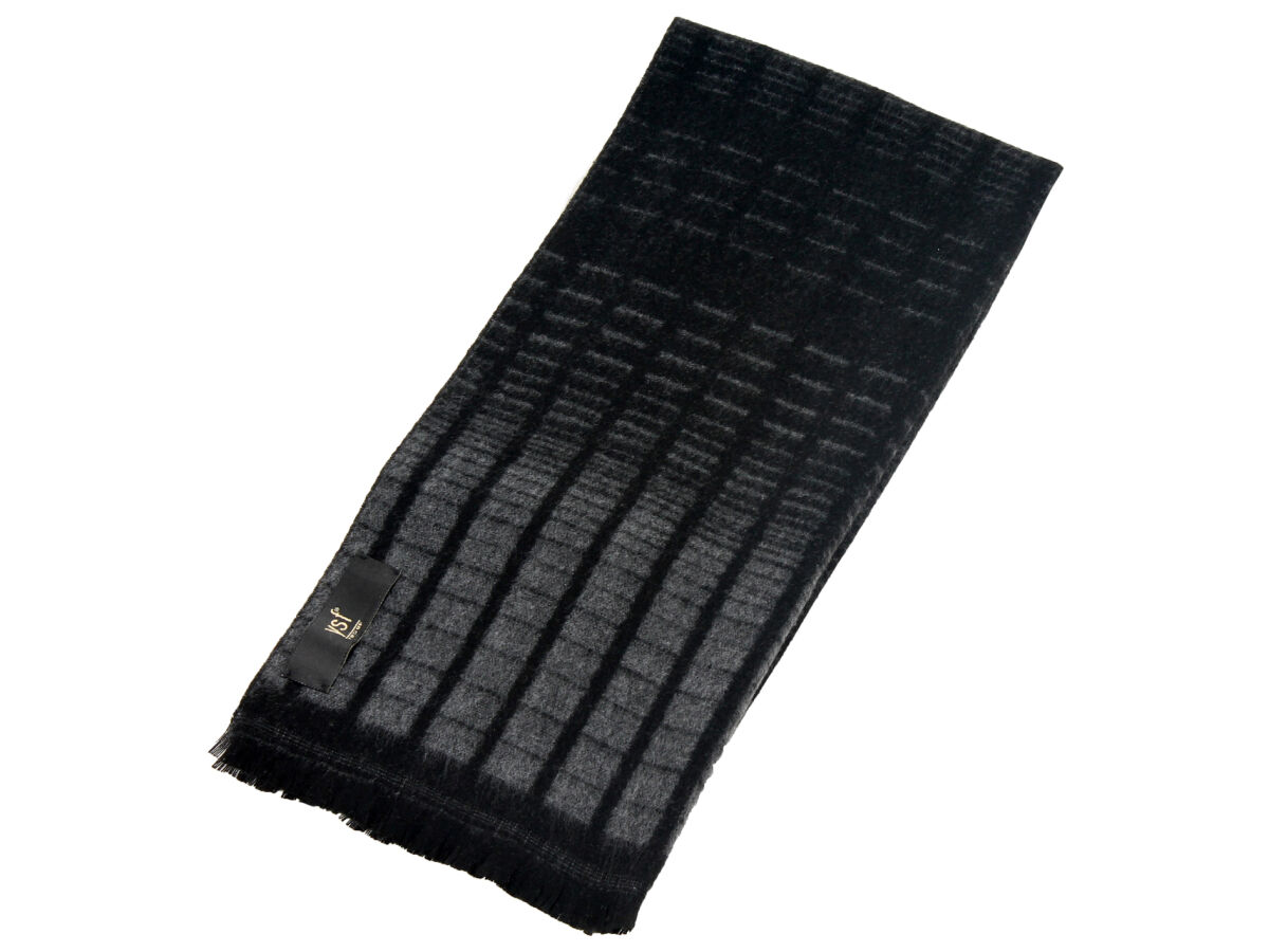 Erkek Siyah Gri Desenli Kaşkol - 1