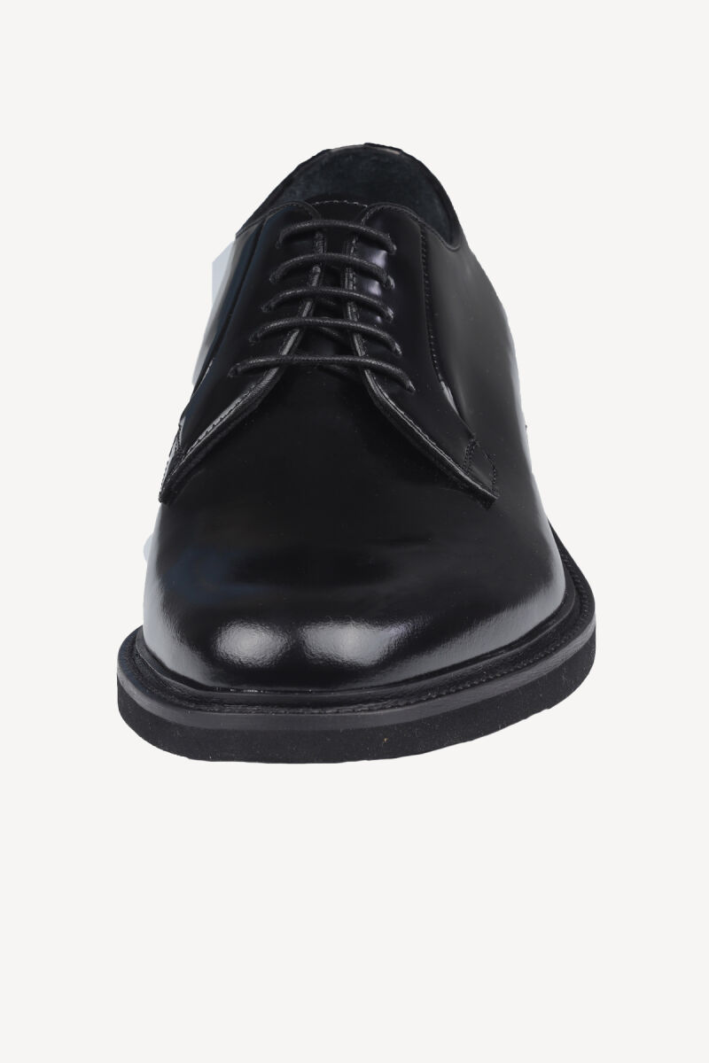 Erkek Siyah Klasik Bağcıklı Rugan Ayakkabı - 2