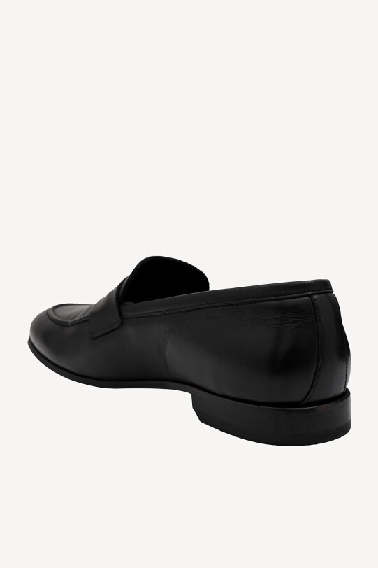 Erkek Siyah Klasik Bağcıksız Ayakkabı