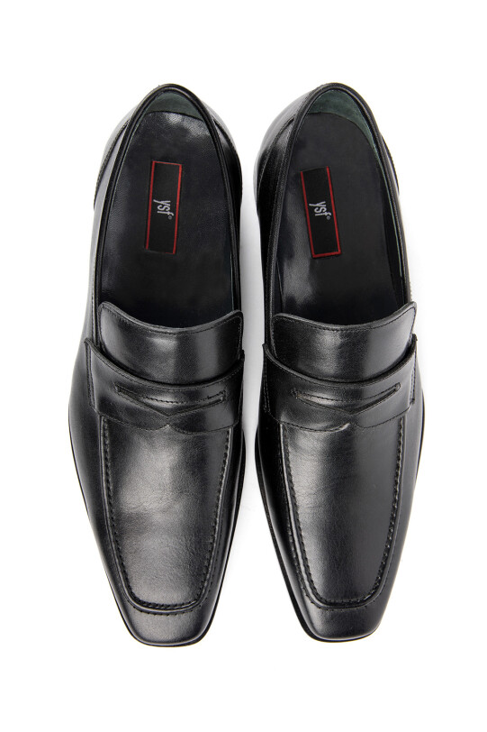 Erkek Siyah Klasik Bağcıksız Ayakkabı