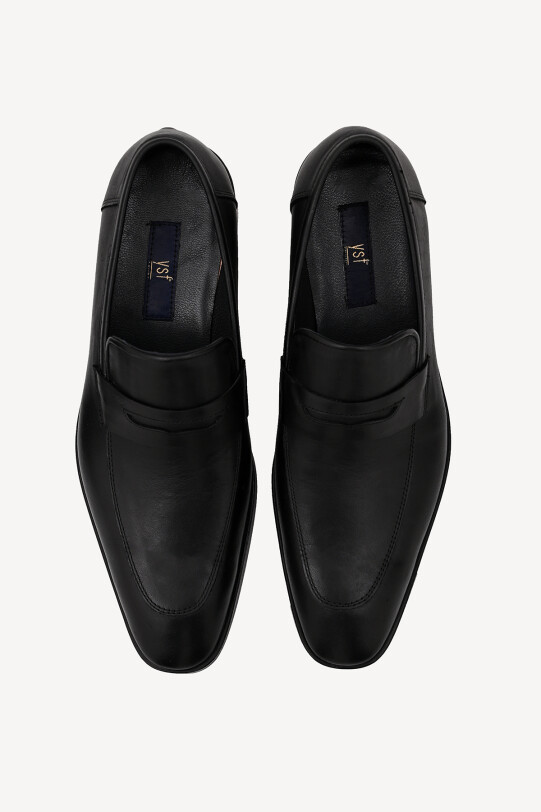 Erkek Siyah Klasik Bağcıksız Ayakkabı