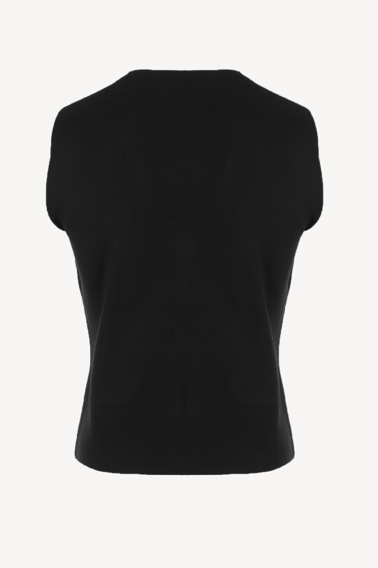 Erkek Siyah Klasik Triko Yelek