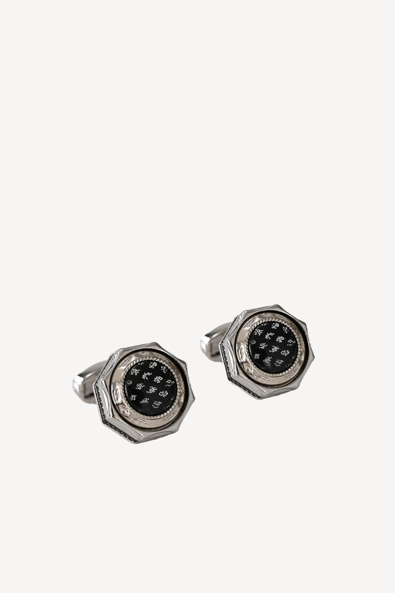 Erkek Siyah Kol Düğmesi - 1