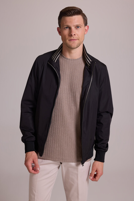 Erkek Siyah Mont Yazlık Spor Altı Lastikli