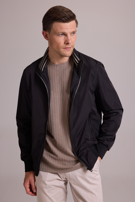 Erkek Siyah Mont Yazlık Spor Altı Lastikli