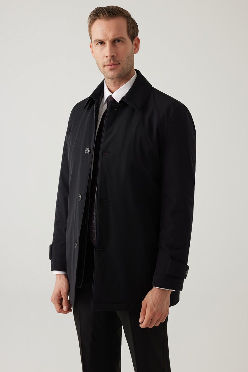 Erkek Siyah Regular Fit Apolet Kol Kaban - 5