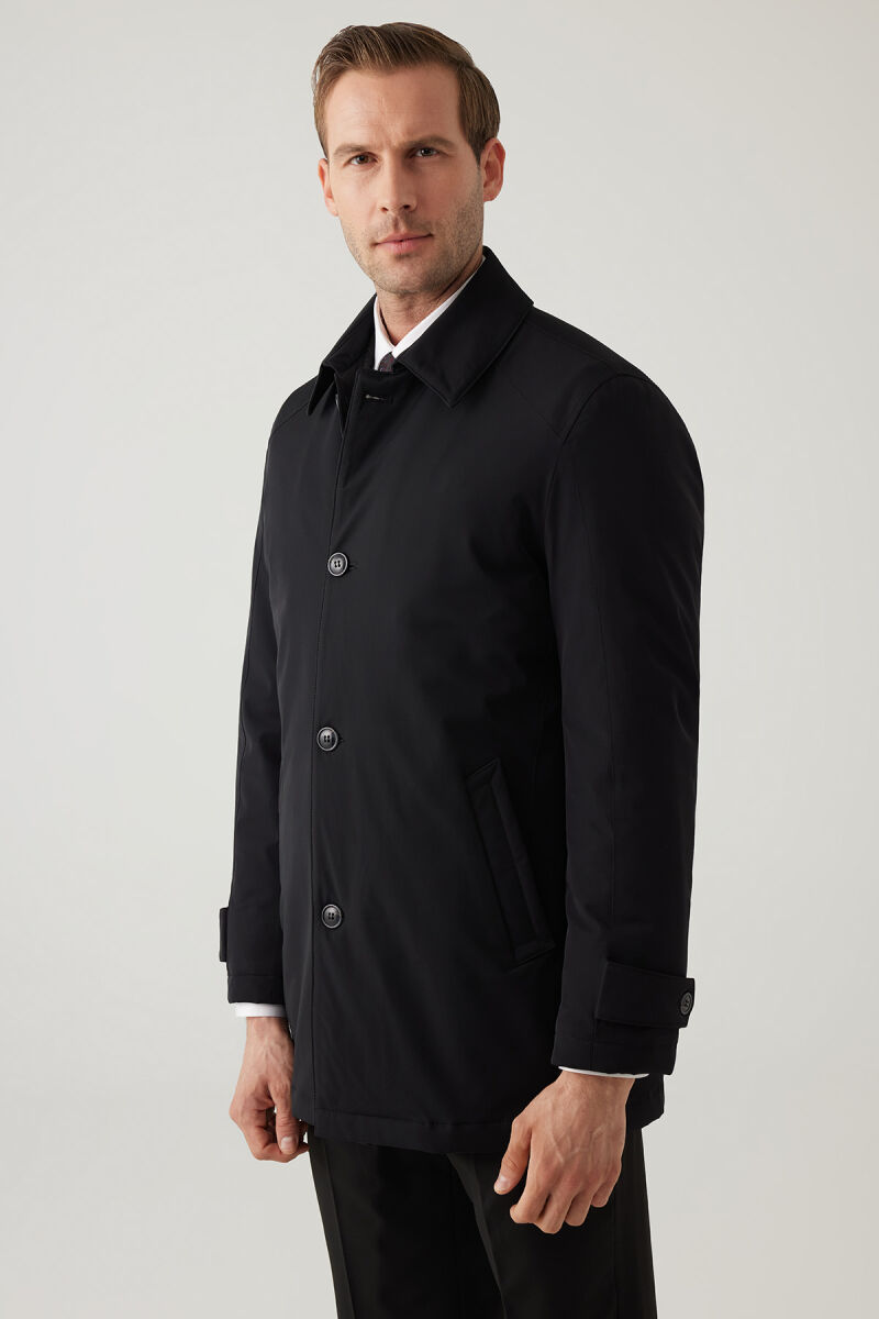 Erkek Siyah Regular Fit Apolet Kol Kaban - 8