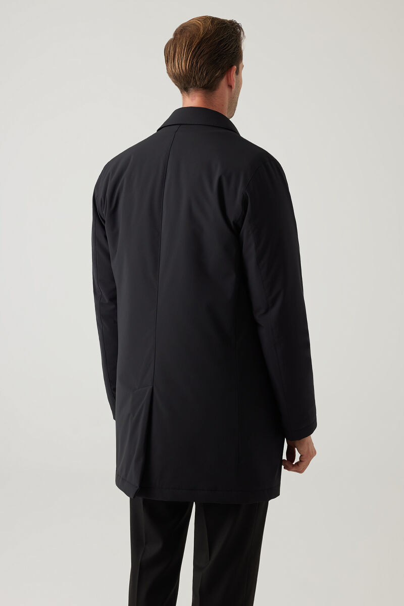 Erkek Siyah Regular Fit Pardesü - 8