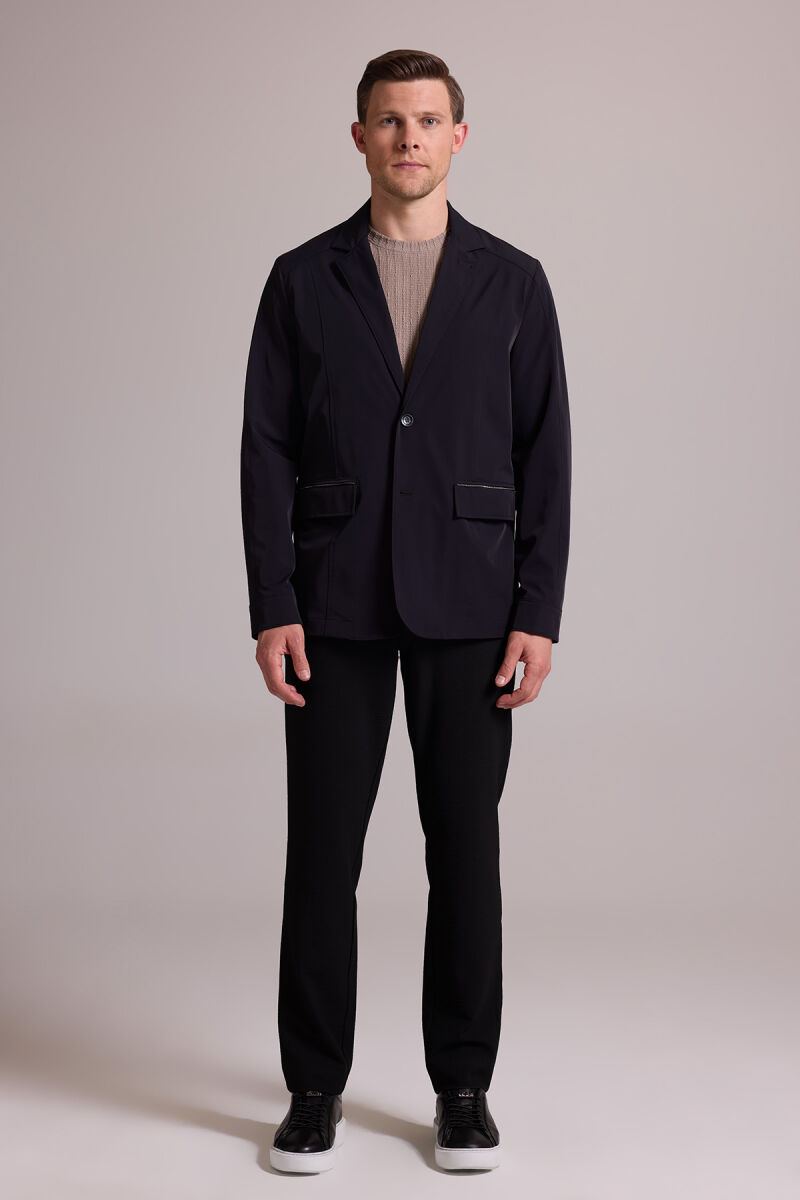 Erkek Siyah Regular Fit Yazlık Ceket Mont - 5