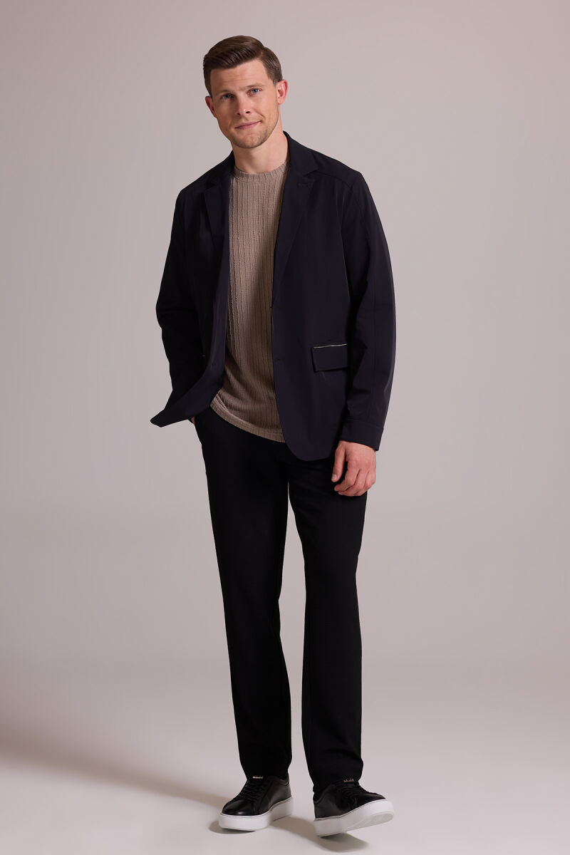 Erkek Siyah Regular Fit Yazlık Ceket Mont - 6