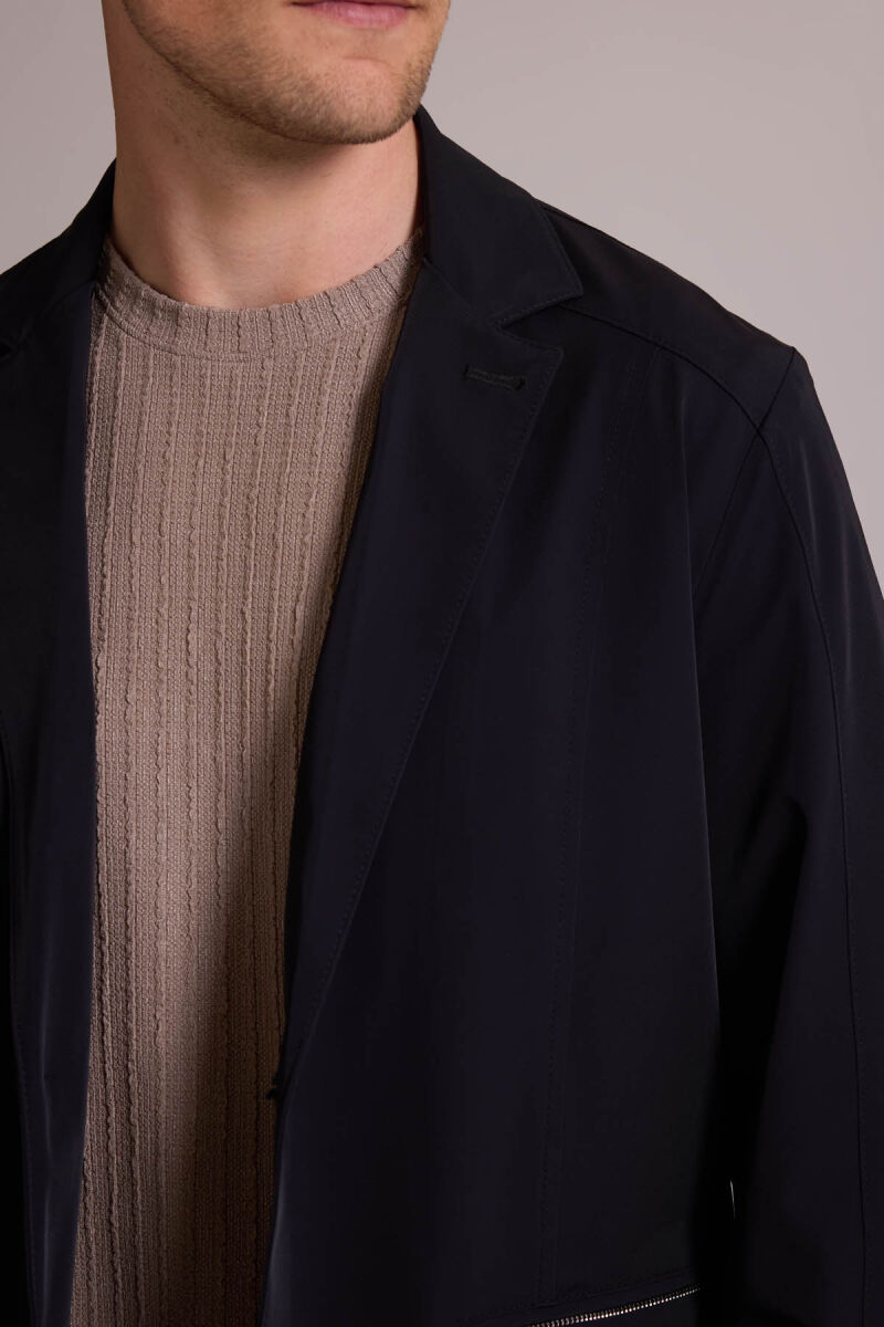 Erkek Siyah Regular Fit Yazlık Ceket Mont - 8