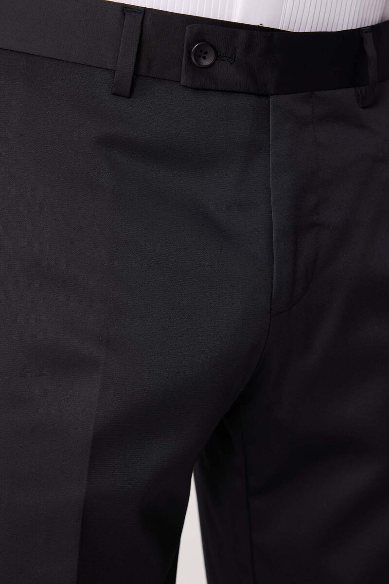 Erkek Siyah Slim Fit Şal Yaka Damatlık - 10