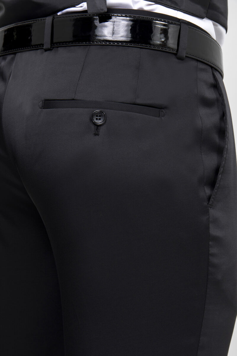 Erkek Siyah Yelekli Çıkma Şal Yaka Damatlık - 6