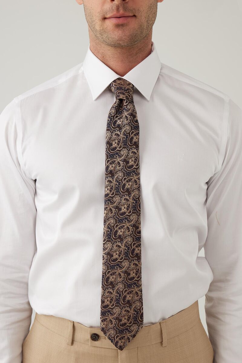 Erkek Taba Desenli Mendilli Set - 2