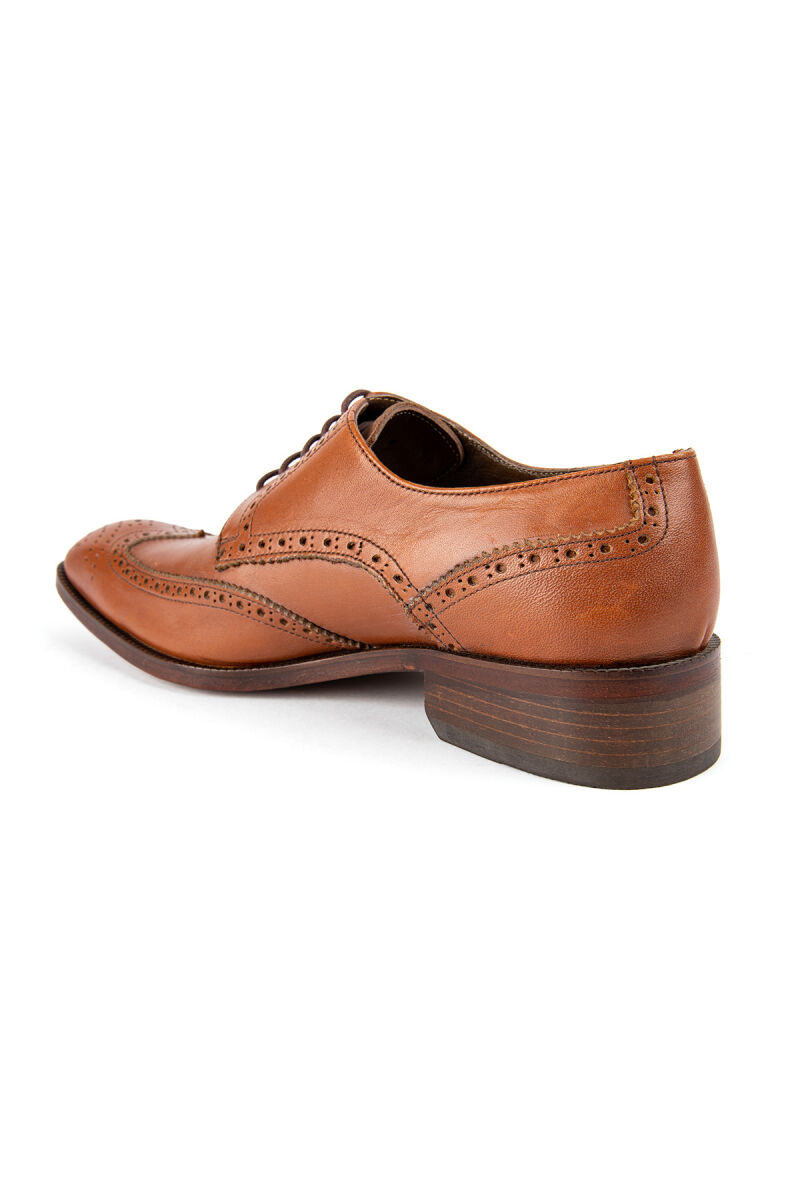 Erkek Taba Klasik Desenli Bağcıklı Ayakkabı - 4