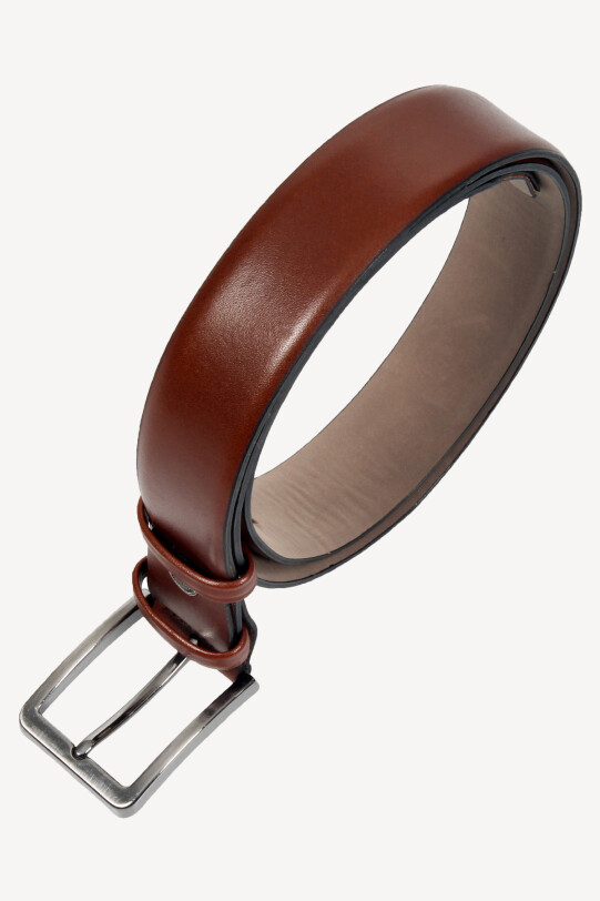 Erkek Taba Mat Klasik Deri Kemer - YSF