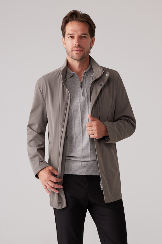 Erkek Taş Regular Fit Dik Yaka Yazlık Mont