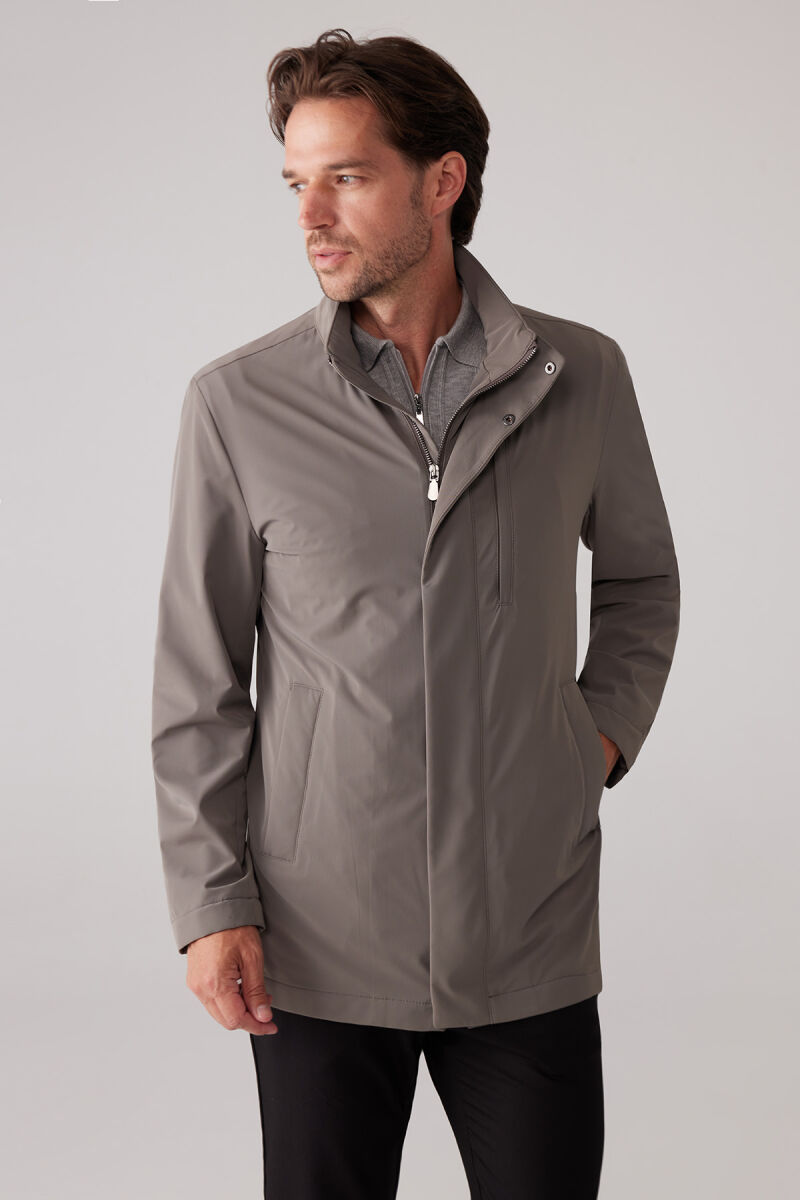 Erkek Taş Regular Fit Dik Yaka Yazlık Mont - 5