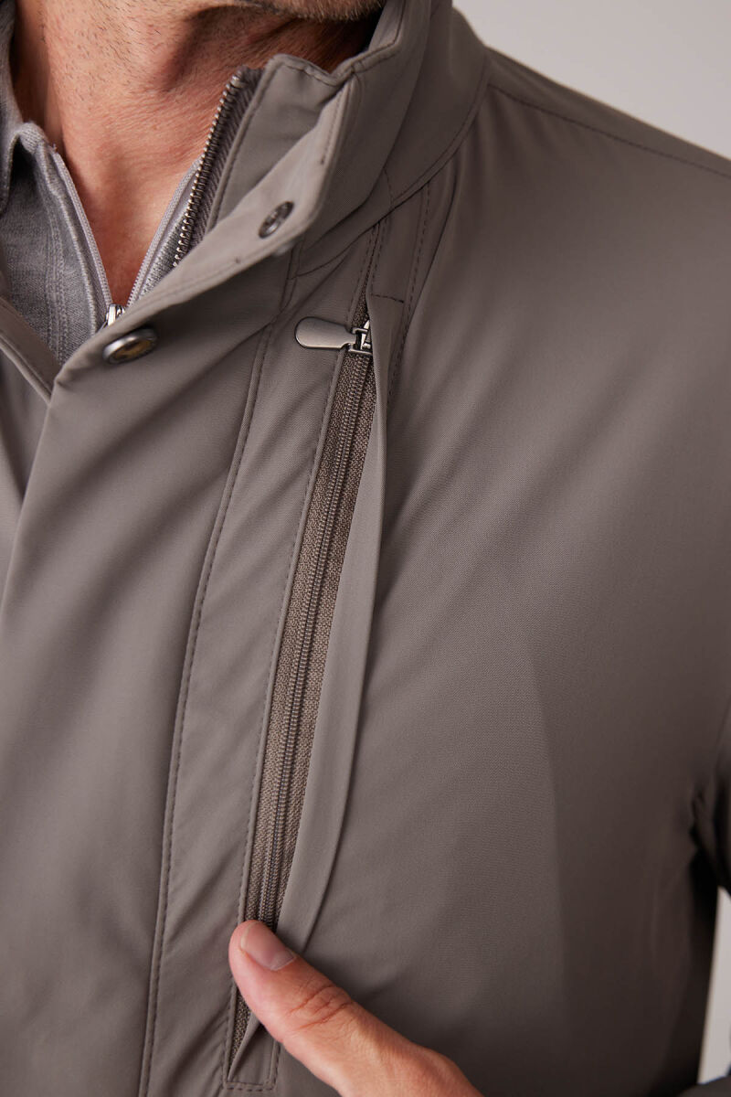 Erkek Taş Regular Fit Dik Yaka Yazlık Mont - 7