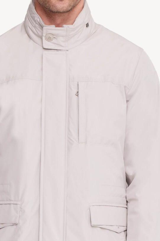 Erkek Taş Regular Fit Yazlık Spor Kapüşonlu Mont