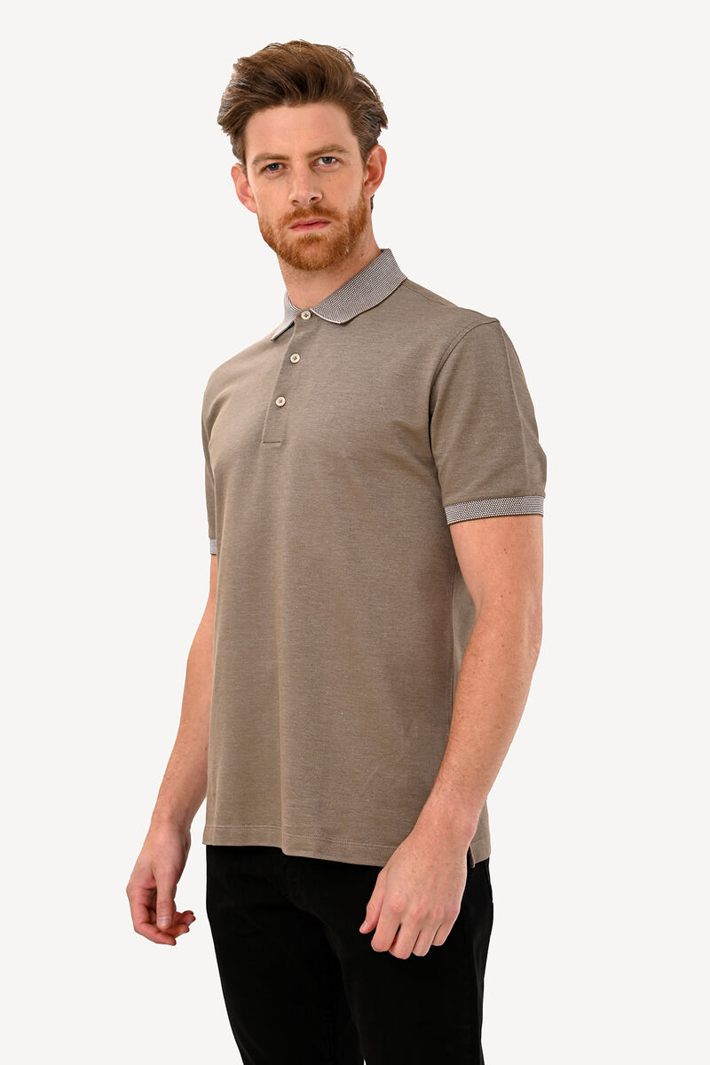 Erkek Vizon Polo Yaka Tshirt - 1